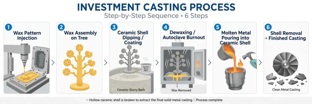 Investment casting process