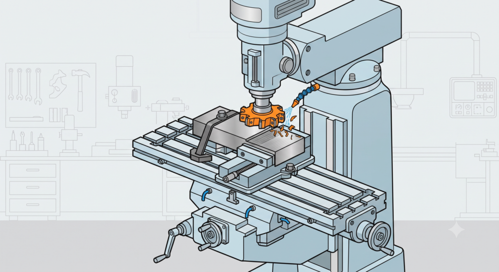 Milling Operation on Milling Machine